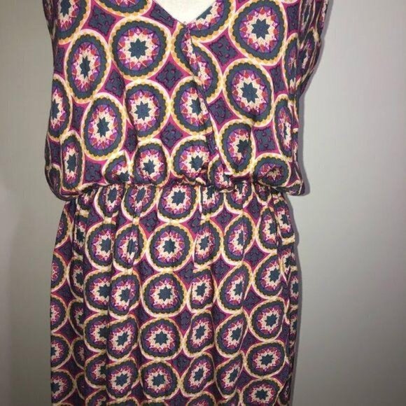 Tiare Hawaii Dress One Size OSFM Womens High Low Pink Gray Elastic Waist Straps - Picture 12 of 15